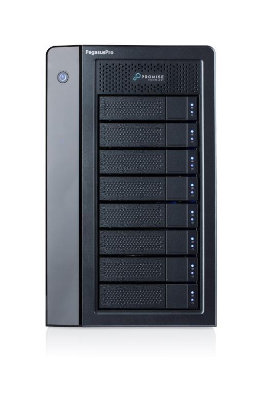 Promise PegasusPro 64TB RAID Thunderbolt 3 10G Base-T 8 x 8TB 3.5" HDD 32 GB DDR 2Thunderbolt3 410GbE 21GbE HDMI VGA 2USB2 4USB