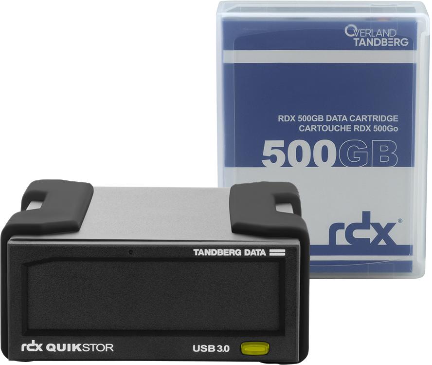 Tandberg RDX External drive kit with 500GB, black, USB3+ 8863-RDX