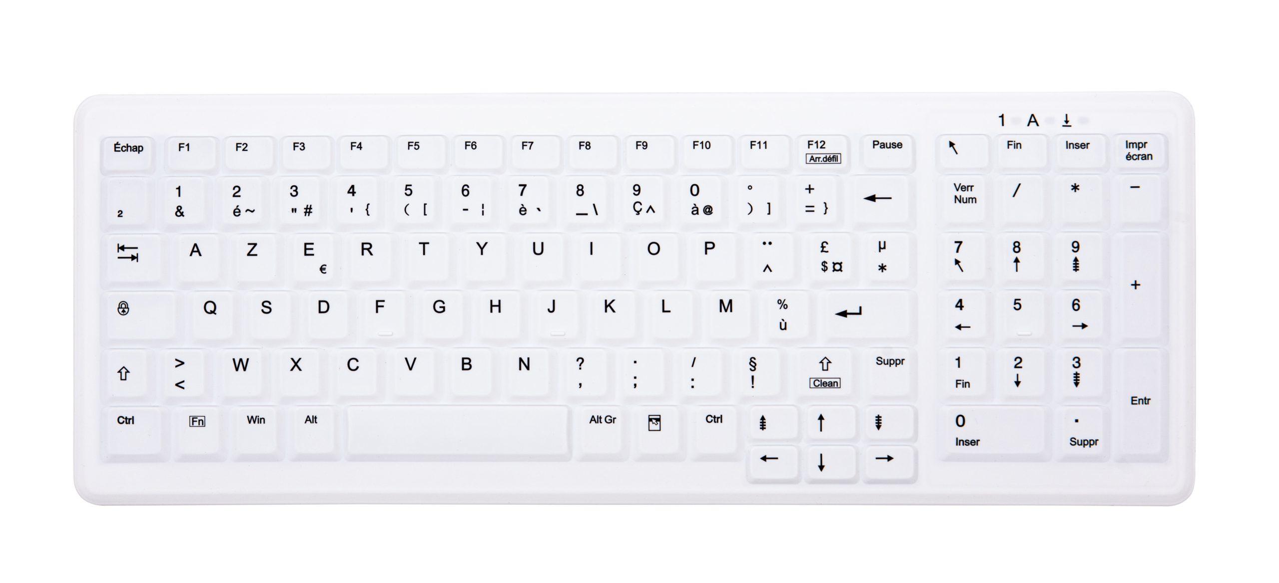 CHERRY AK-C7000 tastiera Medico Wireless a RF USB AZERTY Francese Bianco