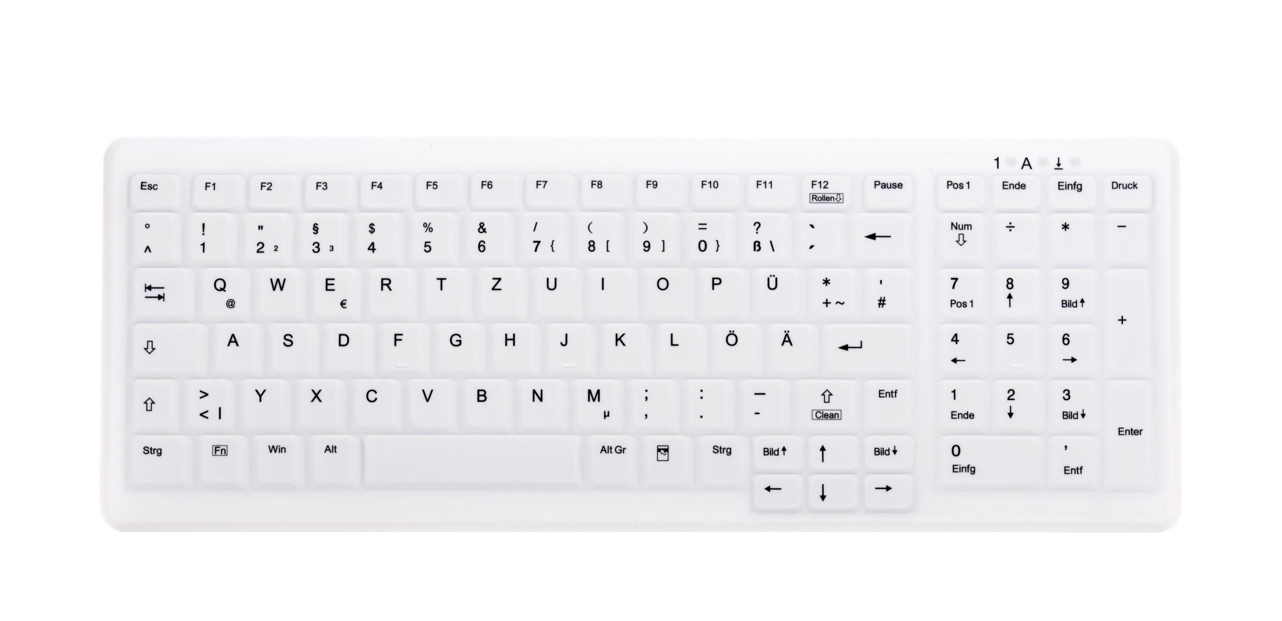CHERRY AK-C7000 tastiera Medico Wireless a RF USB QWERTZ Tedesco Bianco