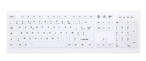 CHERRY AK-C8100F-FU1-W/FR tastiera RF Wireless AZERTY Francese Bianco