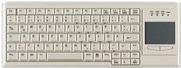 Industry 4.0 Compact Ultraflat Touchpad Keyboard - Corded - QWERTY - Light Grey