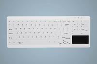 Cherry Active Key TASTIERA COMPATTA SANIFICABILE CON TN E TOUCHPAD cablata / USB (AK-C7412F-GUS-W/CH)