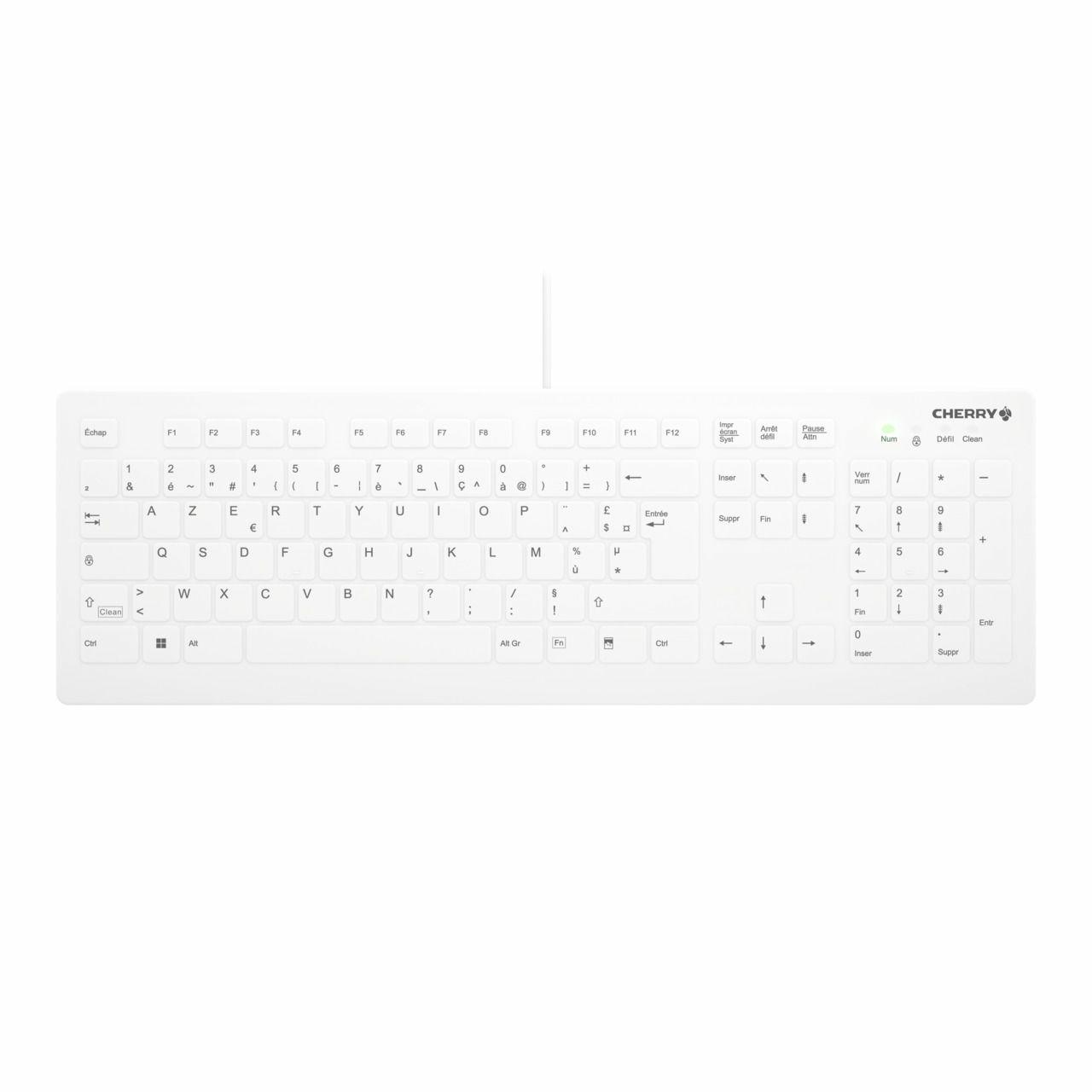 CHERRY AK-C8112 tastiera USB AZERTY Francese Bianco