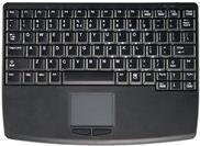 Wireless Compact Notebook Style Touchpad Keyboard - Wireless - QWERTY - Black
