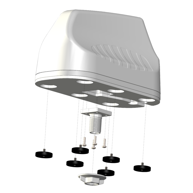 A-MIMO-0003-V2-12, 5,8 dBi, 410 - 3800 MHz, antenna direzionale, IP68, 2 m, HDF-195