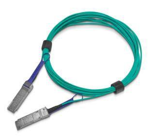 Nvidia MFA1A00-E010 InfiniBand/fibre optic cable 10 m QSFP Blu (NVIDIA - 100GBase-AOC direct attach cable - QSFP to QSFP - fibr