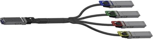 Nvidia MCA7J70-N004 cavo InfiniBand e in fibra ottica 4 m OSFP 4xOSFP Nero (Active copper split cable IB twin port)
