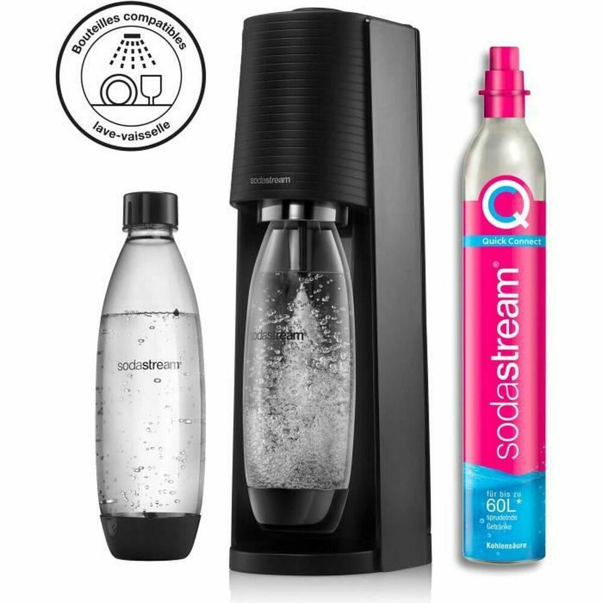 ARTICOLO DI GRADO B! ARTICOLO DI GRADO! SodaStream Soda Maker Terra Valuepack QC nero incl 2 bottiglie (1012812310)