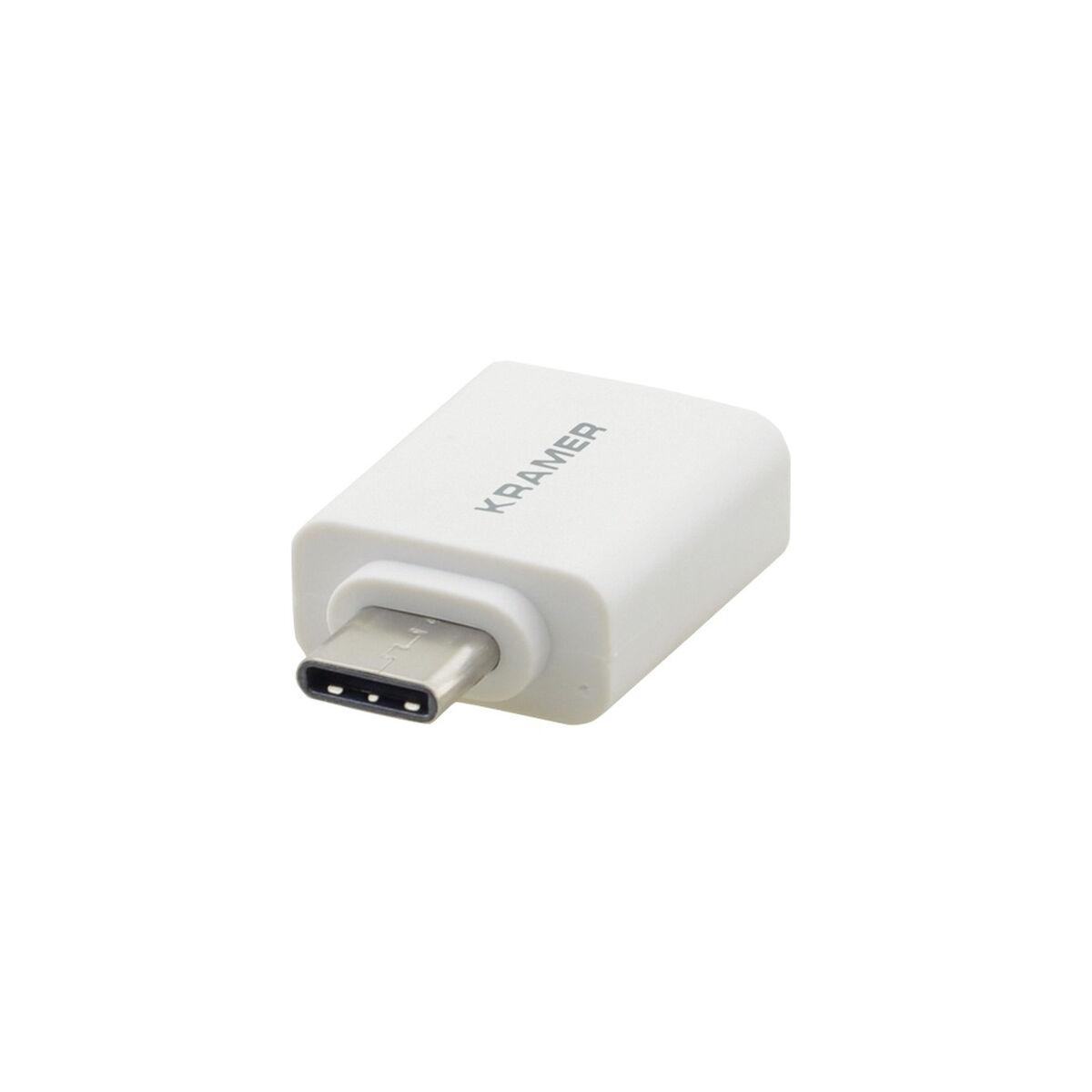 Kramer Electronics AD-USB31/CAE cavo USB USB 3.2 Gen 1 [3.1 Gen 1] USB C USB A Bianco (AD-USB31/CAE - USB 3.1 Gen 1 to a USB A