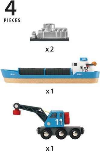 BRIO container ship with crane truck -