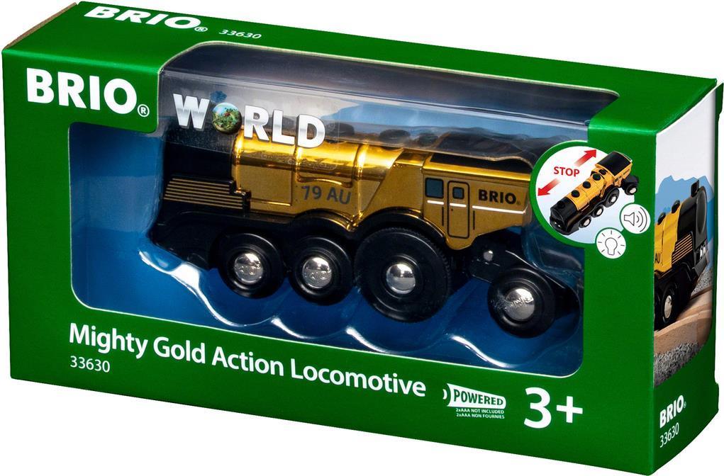 BRIO Golden battery locomotive with li
