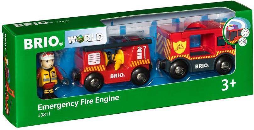 BRIO Veicolo scala dei vigili del fuoco con luci e suoni - Ragazzo/Ragazza - Nero - Rosso - CE - FSC - Batteria - LR44 (33811)