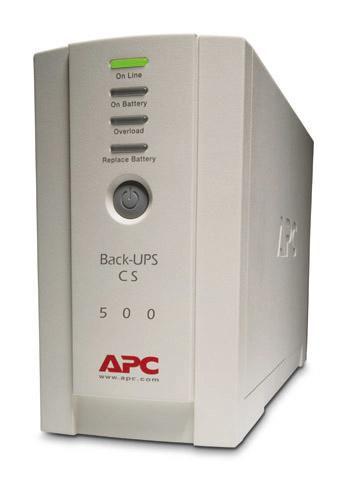 ONDULEUR APC BACK-UPS 500VA - 300 WATTS - 14 MINUTES D'AUTONOMIE- TECHNOLOGIE OFFLINE POUR PROTECTION DES PC. 1 PRISE C14 EN EN