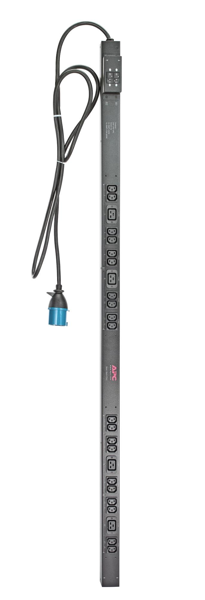 APC RACK PDU. BASIC. ZERO U. 32A. 230V. (20)C13 & (4)C19 unità di distribuzione dell'energia (PDU) 24 presa(e) AC 0U Nero [AP7