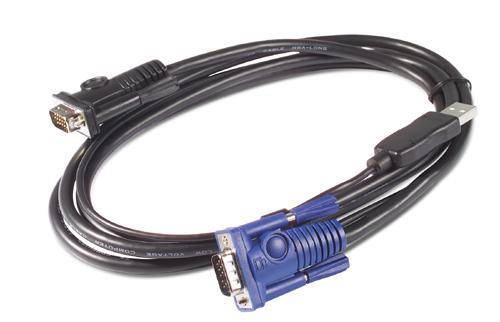 APC KVM USB Cable - 25 ft (7.6 m) cavo per tastiera video e mouse Nero 76 m