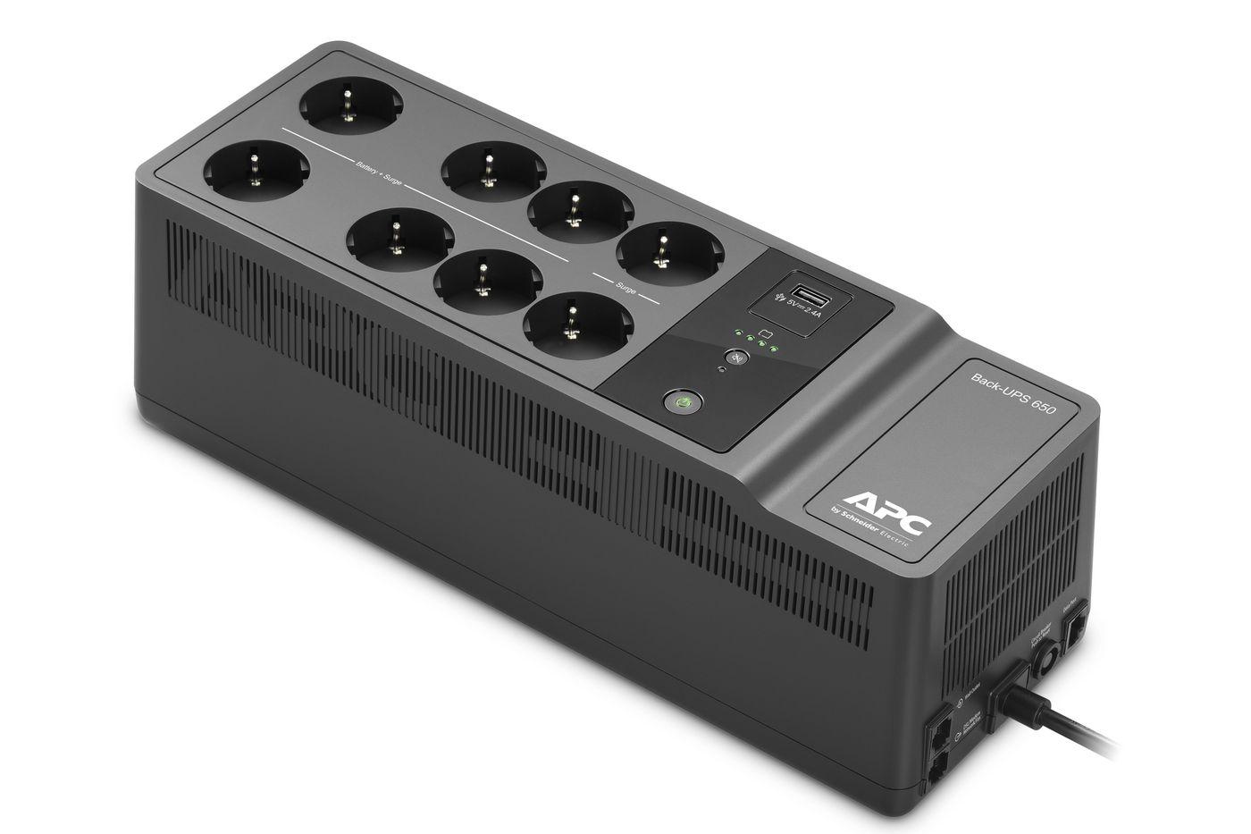 APC Back-UPS 650VA 230V 1 USB charging port - (Offline-) USV gruppo di continuità (UPS) Standby (Offline) 065 kVA 400 W 8 pres
