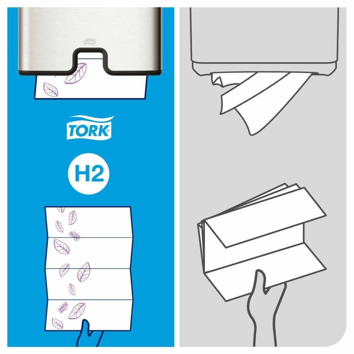 Carta assorbente per le mani Tork Pack Bianco (21 Unit )