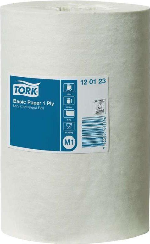 Rullo di pulizia multiuso Tork, 1 strato, tergicristallo di carta da 120 m realizzato con tessuto sottile, imperfort, non inten