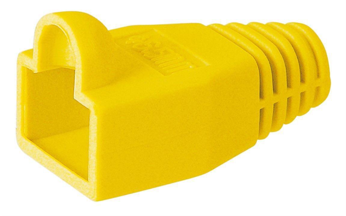 Microconnect KON503Y accessorio per cavi Guaina (Strain Relief Boot for RJ45 - Yellow, 50pcs Cable lead in - 6.40mm - Warranty: