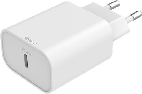 DELTACO USB-C wall charger, 1x USB-C P