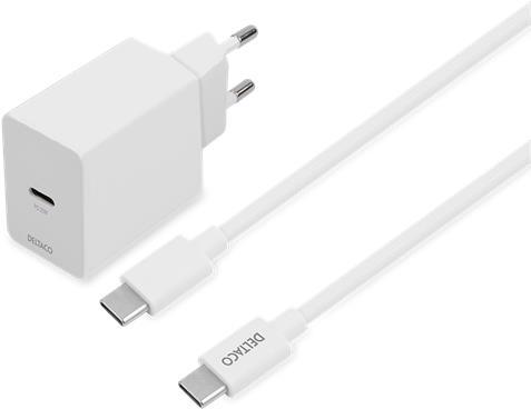 DELTACO USB-C wall charger, 1x USB-C P