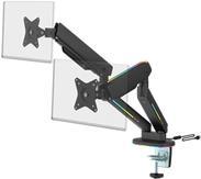 Porta del monitor Deltaco W. sospensione per 2 lun. RGB Black