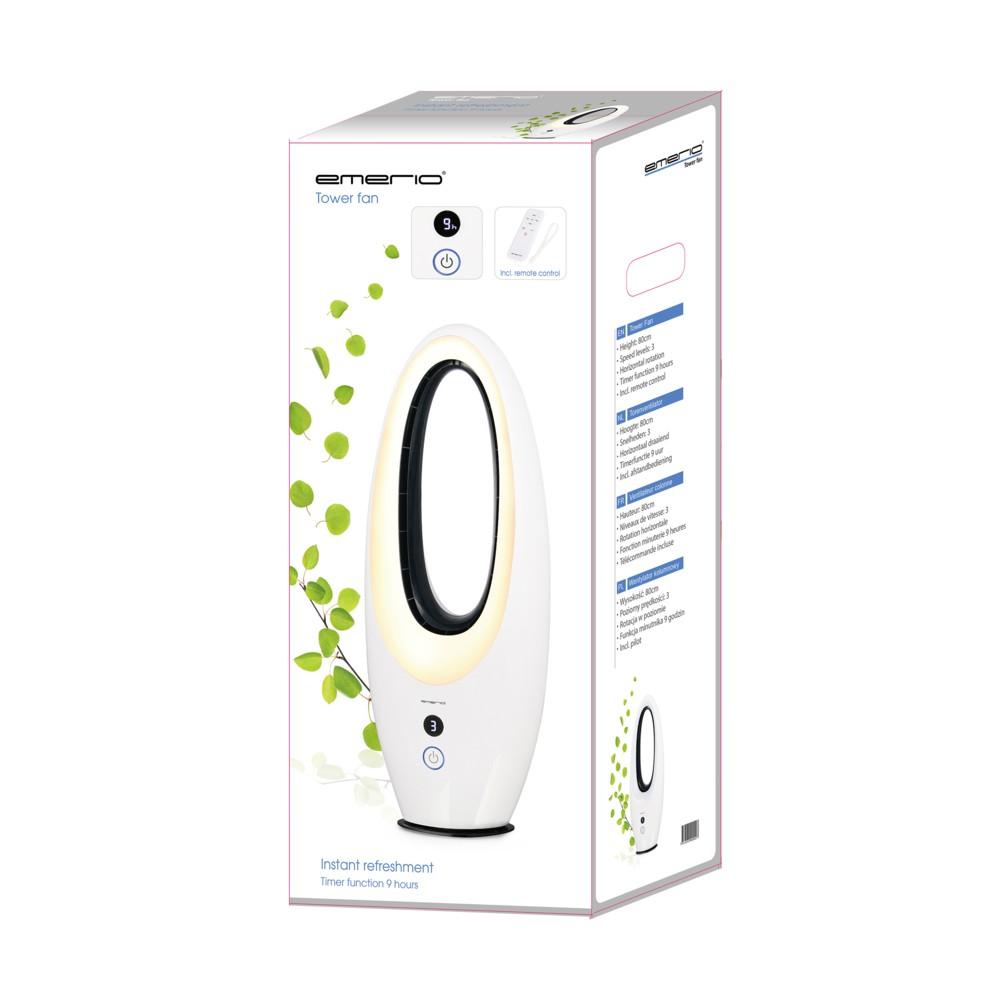 EMERIO TFN-123006 TOWER FAN 80CM, 3 SPEED SETTINGS, WHITE
