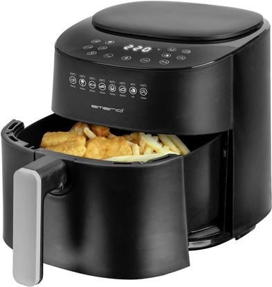 Friggitrice ad aria calda, Friggitrice intelligente, 4,5 L, nera, fredda