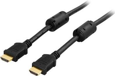 Deltaco HDMI-1005 cavo HDMI 0,5 m HDMI tipo A [Standard] Nero (DELTACO HDMI med Ethernet-kabel - 50 c)