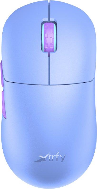 Xtrfy M8 Wired/Wireless Gaming Mouse 400-26000 CPI Low Front Ultra-light Unique Symmetrical Shape Frosted Purple