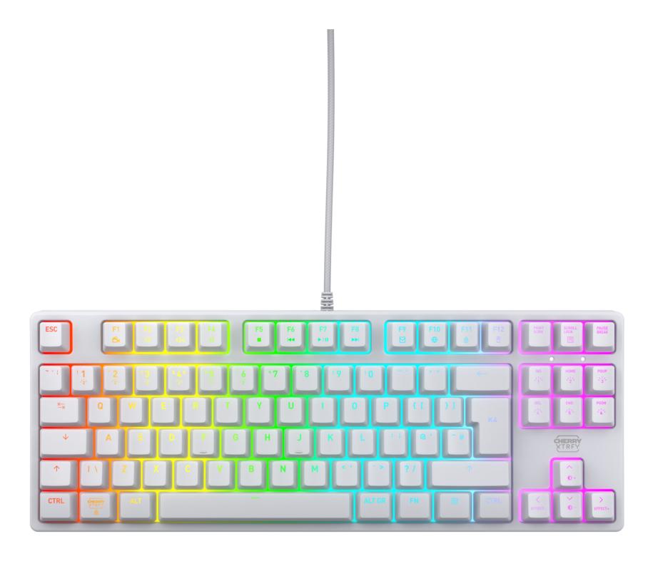CHERRY K4V2 TKL tastiera Gaming USB QWERTY Inglese UK Bianco