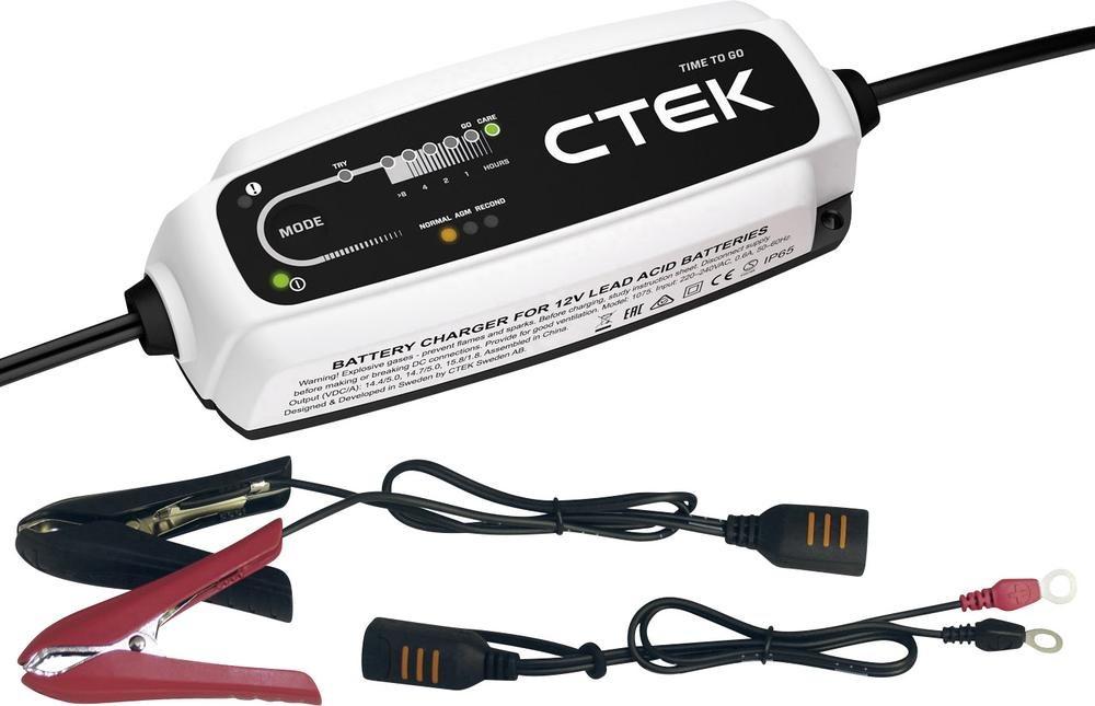 Ctek CT5 Time To Go - 220 - 240 V - 50/60 Hz - Ricarica - IP65 - Bianco (40-161)