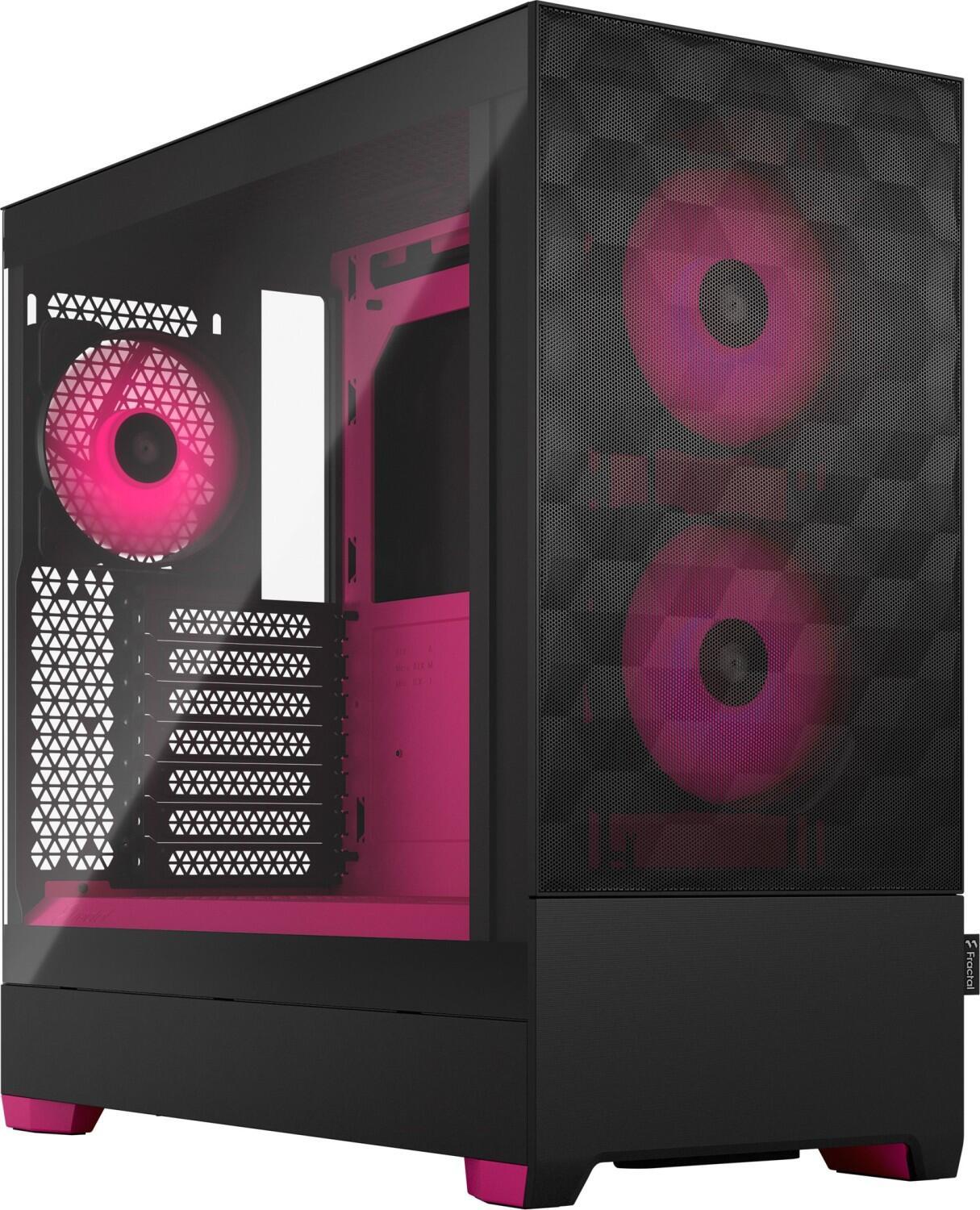 Design frattale pop aria rgb-magenta core tg tint (torre midi gehuse con finestre laterali e illuminazione RGB)