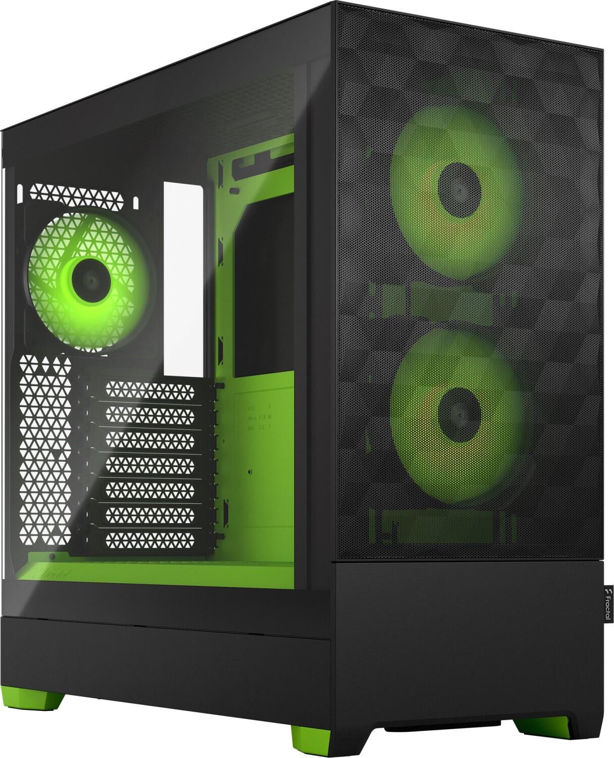 Design frattale pop aria rgb-green core tint tint (torre midi gehÃƒÂ¤use con finestre laterali e illuminazione RGB)