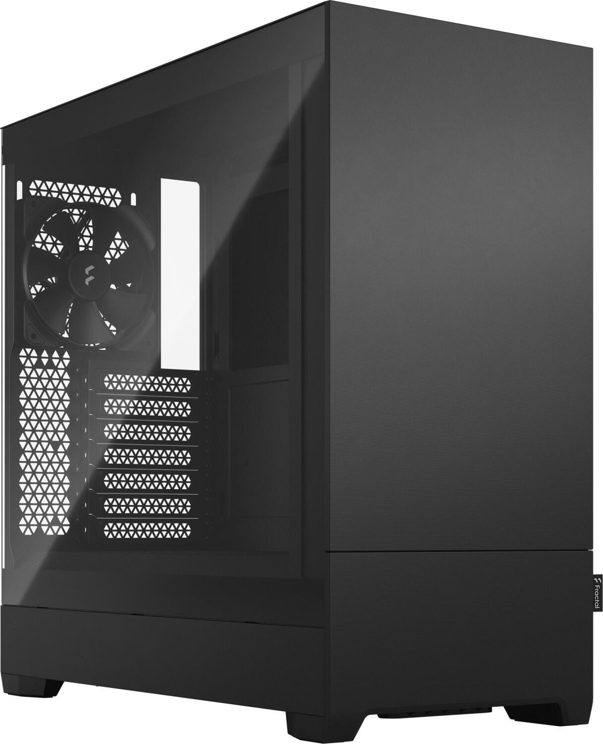 Design frattale pop tint clear black silenzioso (lato torre midi con finestre laterali in vetro)