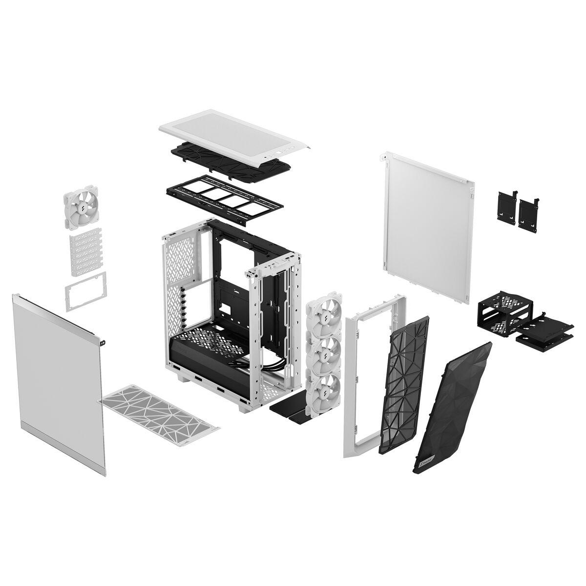 Fractal Design Meshify 2 Compact RGB Bianco (Fractal Design Meshify 2 Compact RGB [WhiteTG] Gaming Case w/ Clear Glass Window A
