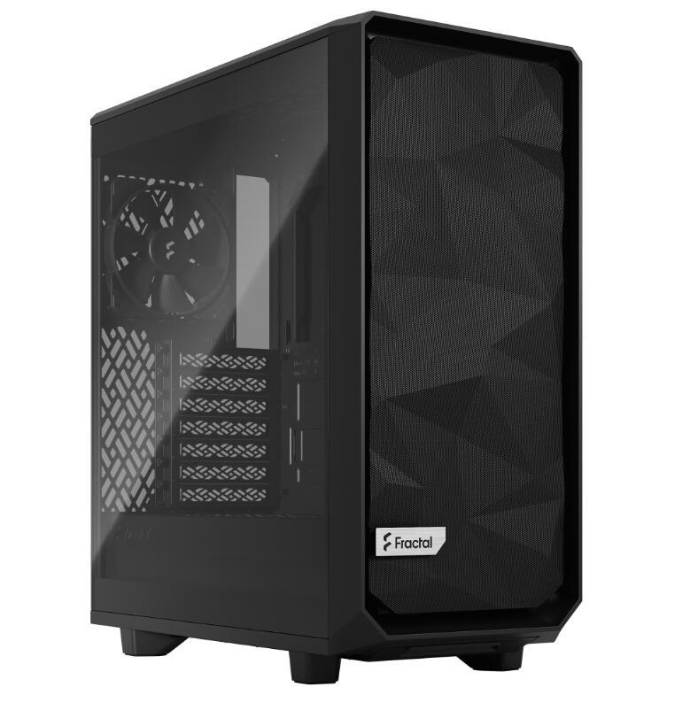Fractal Meshify 2 Compact Lite TG Light Tint-Black (MIDI Tower Gehuse con un finestrino laterale leggermente impostato)