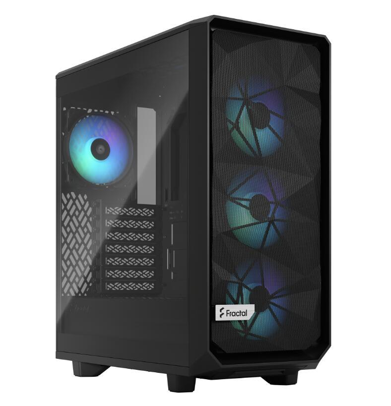 Fractal Meshify 2 Compact Lite RGB TG Light Tint-Black (MIDI Tower Gehuse con finestre laterali e illuminazione RGB)