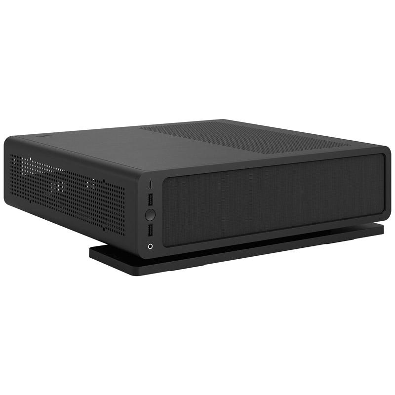 Fractal Design Ridge Black SFF Console-Type Case Mini ITX Requires SFX/SFX-L PSU 2 Fans PCIe 4.0 Riser Card USB-C Horizontal/Ve