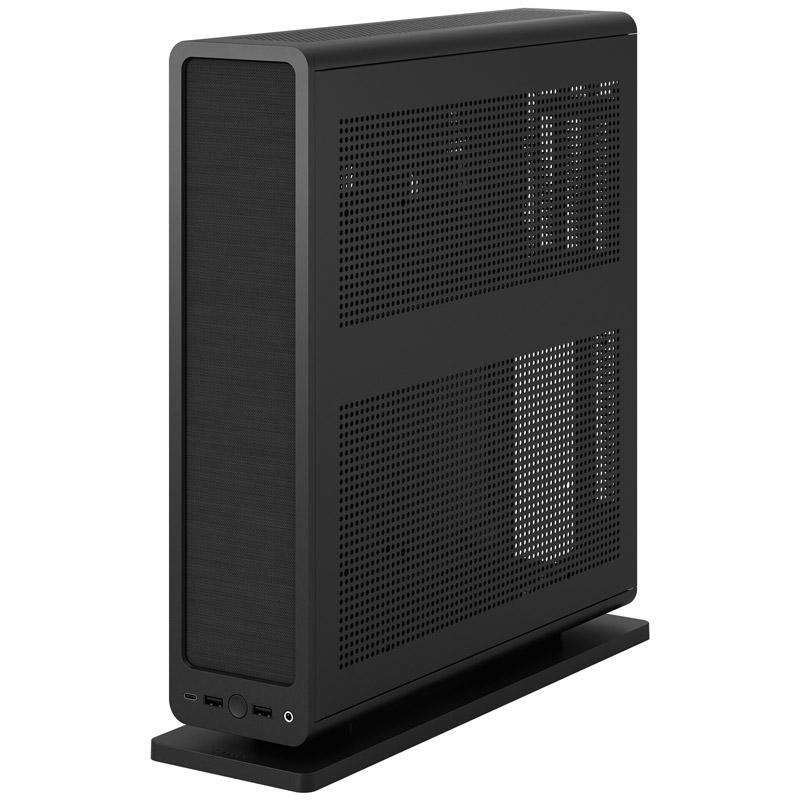 Fractal Design Ridge Black SFF Console-Type Case Mini ITX Requires SFX/SFX-L PSU 2 Fans PCIe 4.0 Riser Card USB-C Horizontal/Ve