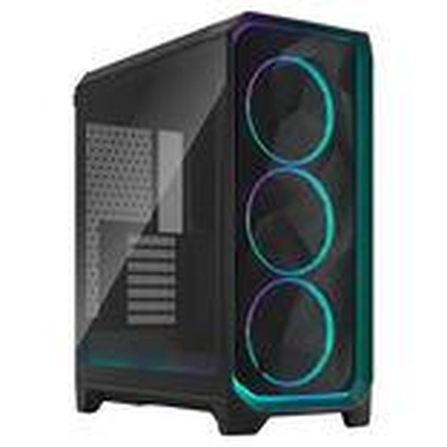 Fractal Design Meshify 3 Ambience Pro RGB [Black TG Light] Gaming Case w/ Light Tint Window, E-ATX, Mesh Front, 3x RGB Fans, Ad