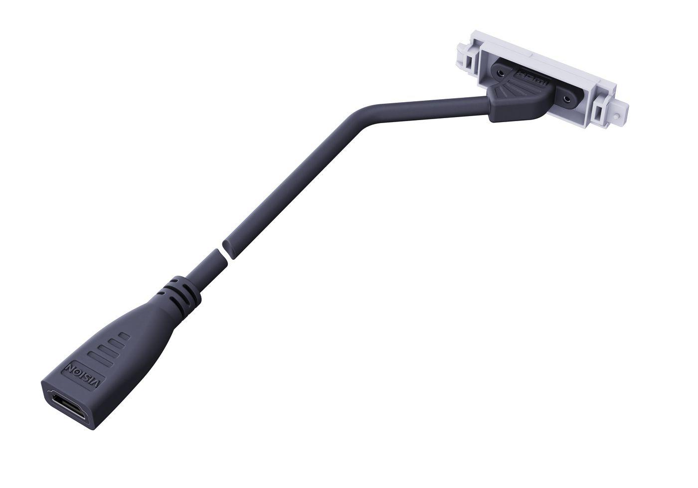Vision Techconnect HDMI Booster Module cavo HDMI 2 m HDMI tipo A Standard Nero Bianco (VISION Techconnect Modular AV Faceplate