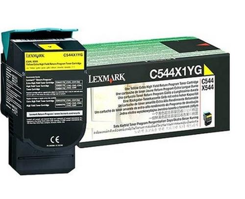 Lexmark C544 X544 Yellow Extra High Yield Return Programme Toner Cartridge (4K) cartuccia toner Originale Giallo