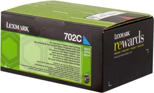 Lexmark 702C R cartuccia toner 1 pz Originale Ciano [702C]