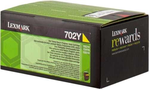 Lexmark 702Y R cartuccia toner 1 pz Originale Giallo [70C20Y0]
