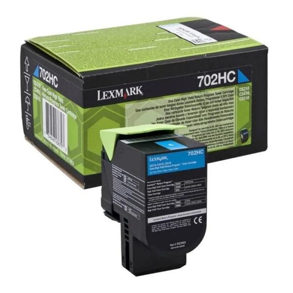 Lexmark 702HC R cartuccia toner 1 pz Originale Ciano [70C2HC0]