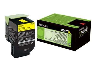 Lexmark 802Y cartuccia toner 1 pz Originale Giallo [80C20Y0]