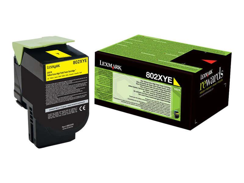 Lexmark 802XY cartuccia toner 1 pz Originale Giallo [802XY]