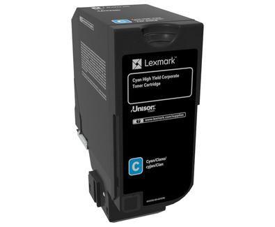 Lexmark 74C2HCE cartuccia toner 1 pz Originale Ciano